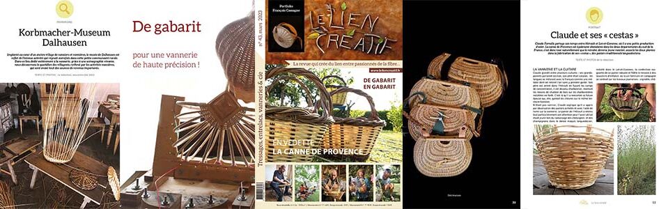 Le Lien Créatif n°43, mars 2023 La vannerie au printemps