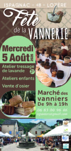 Fête de la vannerie Ispagnac stages